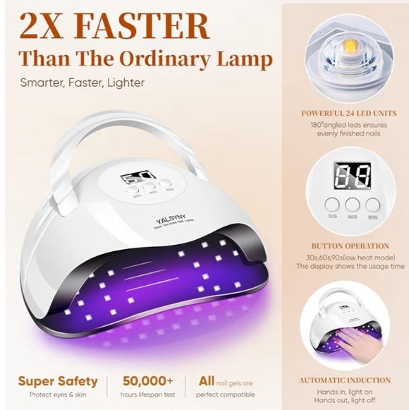 Nail Art Kit with LED Lamp and Drill - Pink - Picture 5 of 12